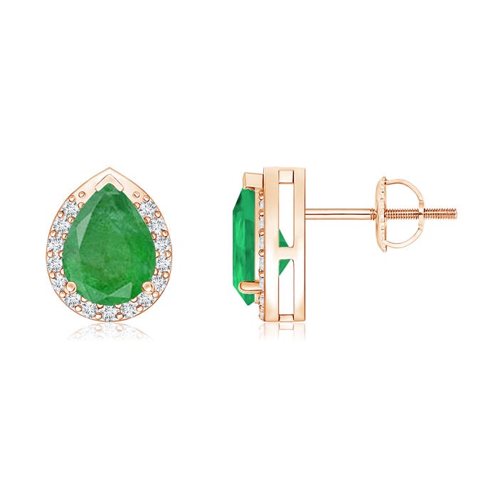 A - Emerald / 1.35 CT / 14 KT Rose Gold