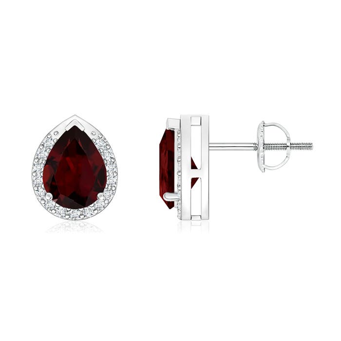 A - Garnet / 1.85 CT / 14 KT White Gold