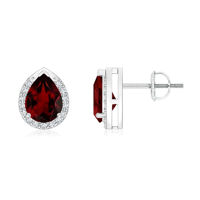 AA - Garnet / 1.85 CT / 14 KT White Gold