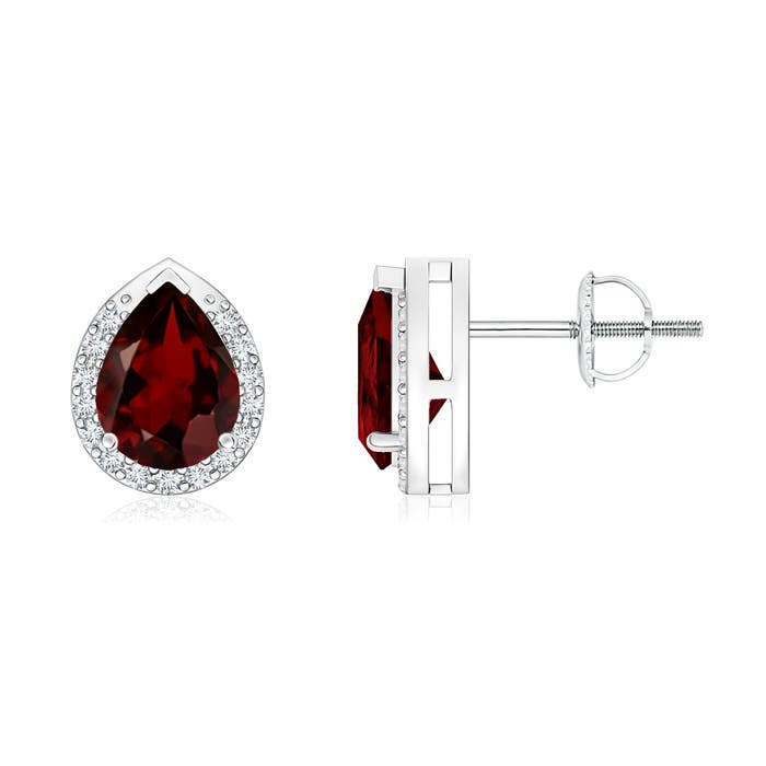 AAA - Garnet / 1.85 CT / 14 KT White Gold