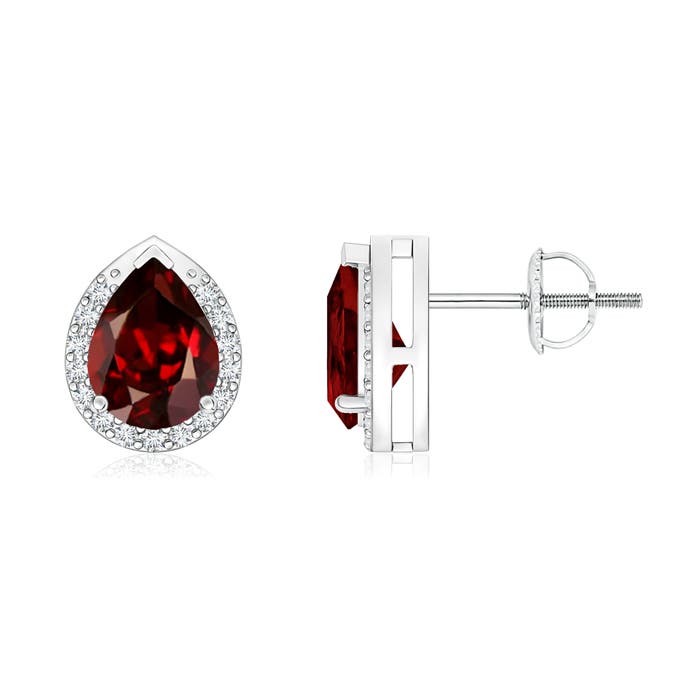 AAAA - Garnet / 1.85 CT / 14 KT White Gold