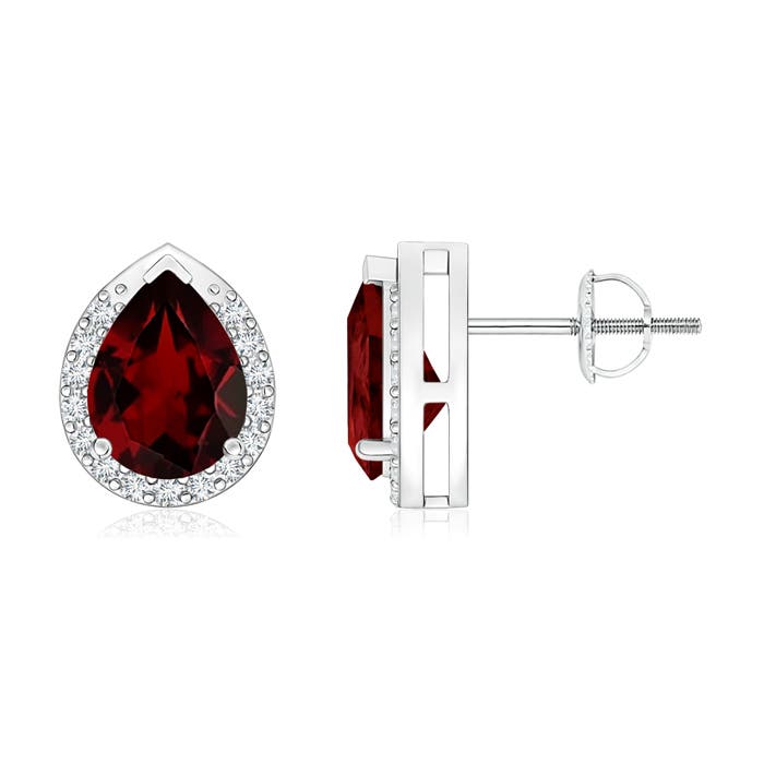 AA - Garnet / 2.81 CT / 14 KT White Gold