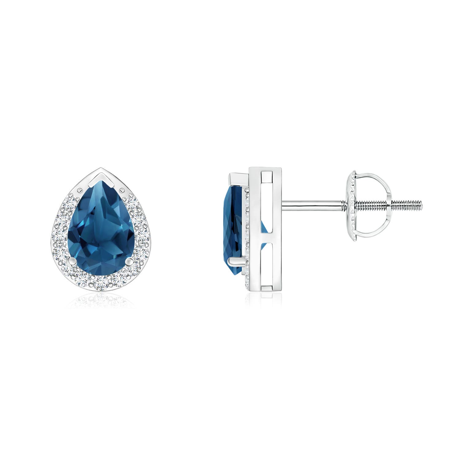 AA - London Blue Topaz / 1.07 CT / 14 KT White Gold