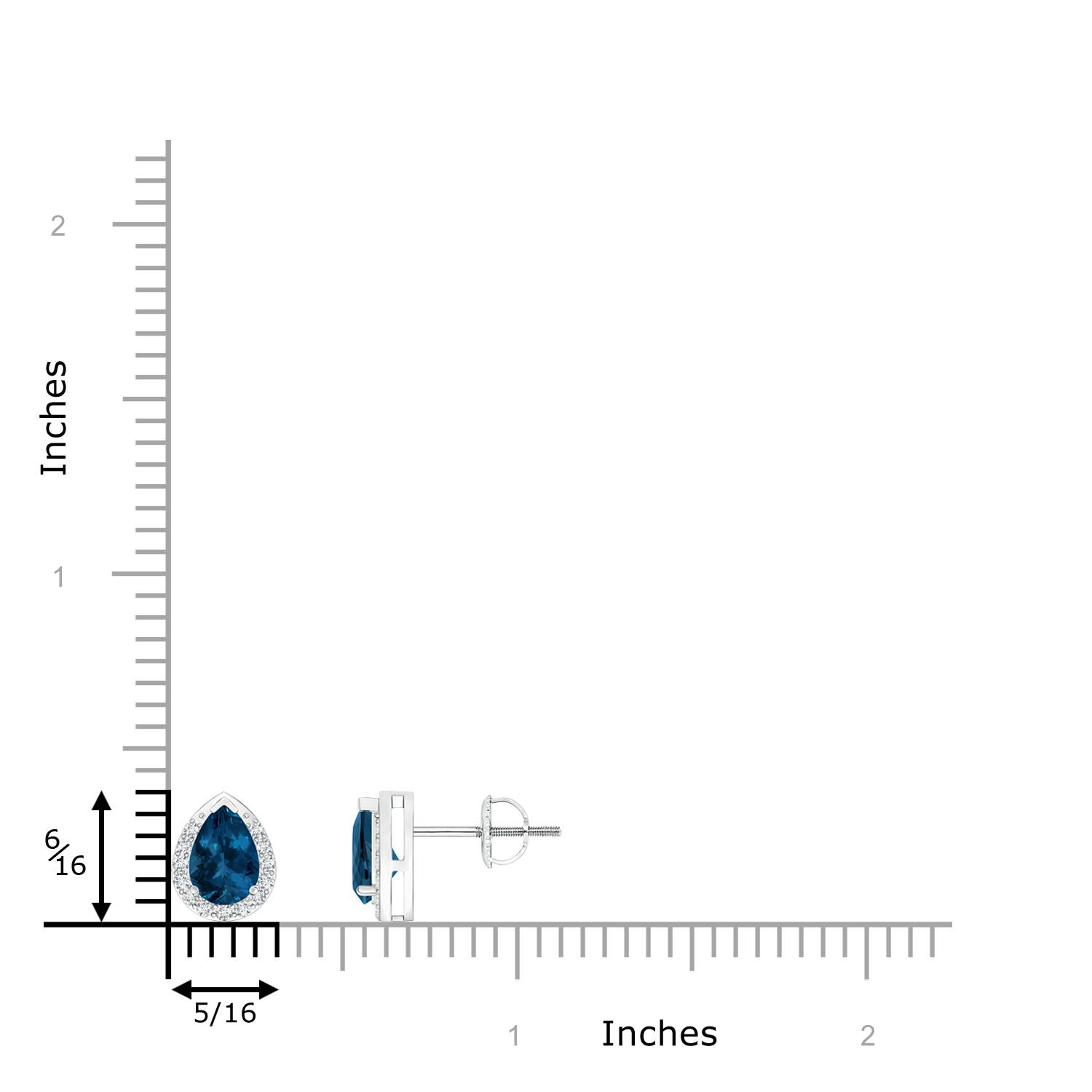 AAA - London Blue Topaz / 1.07 CT / 14 KT White Gold