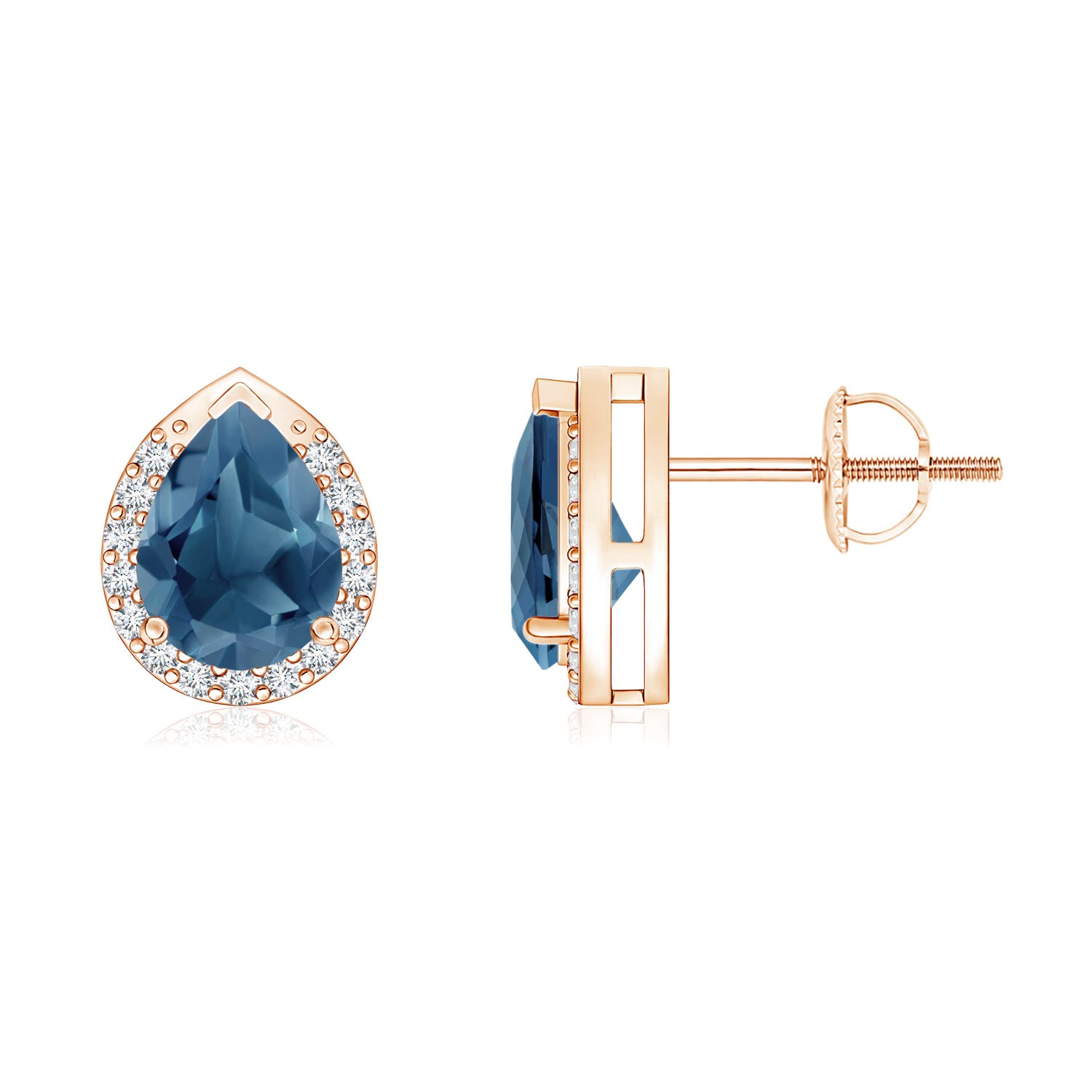 A - London Blue Topaz / 1.75 CT / 14 KT Rose Gold