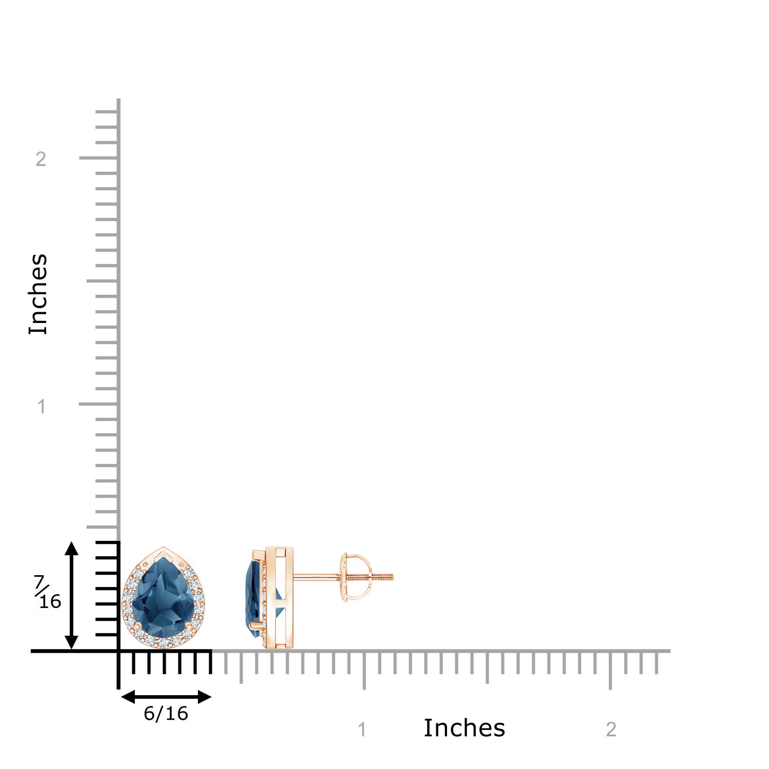 A - London Blue Topaz / 1.75 CT / 14 KT Rose Gold