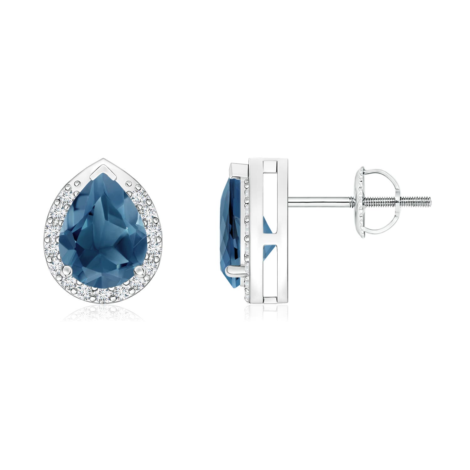 A - London Blue Topaz / 1.75 CT / 14 KT White Gold