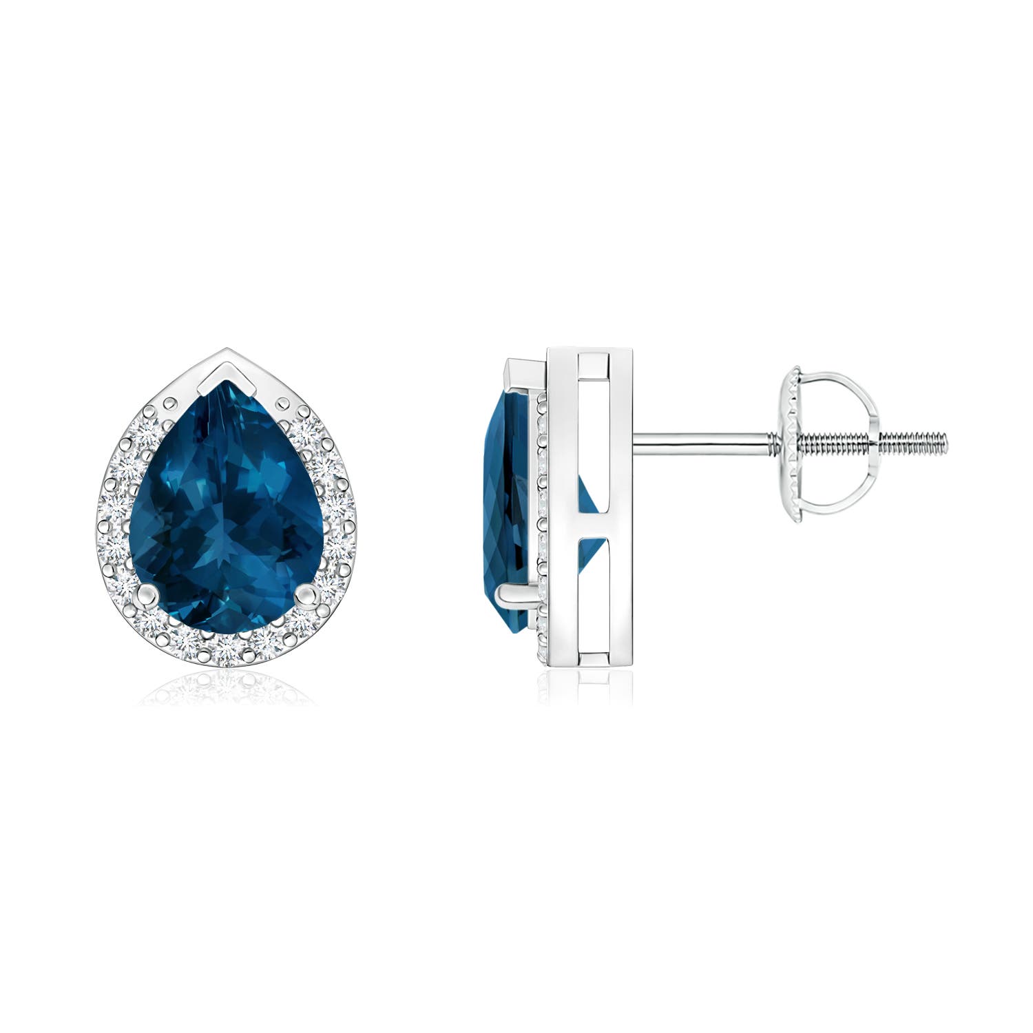 AAA - London Blue Topaz / 1.75 CT / 14 KT White Gold