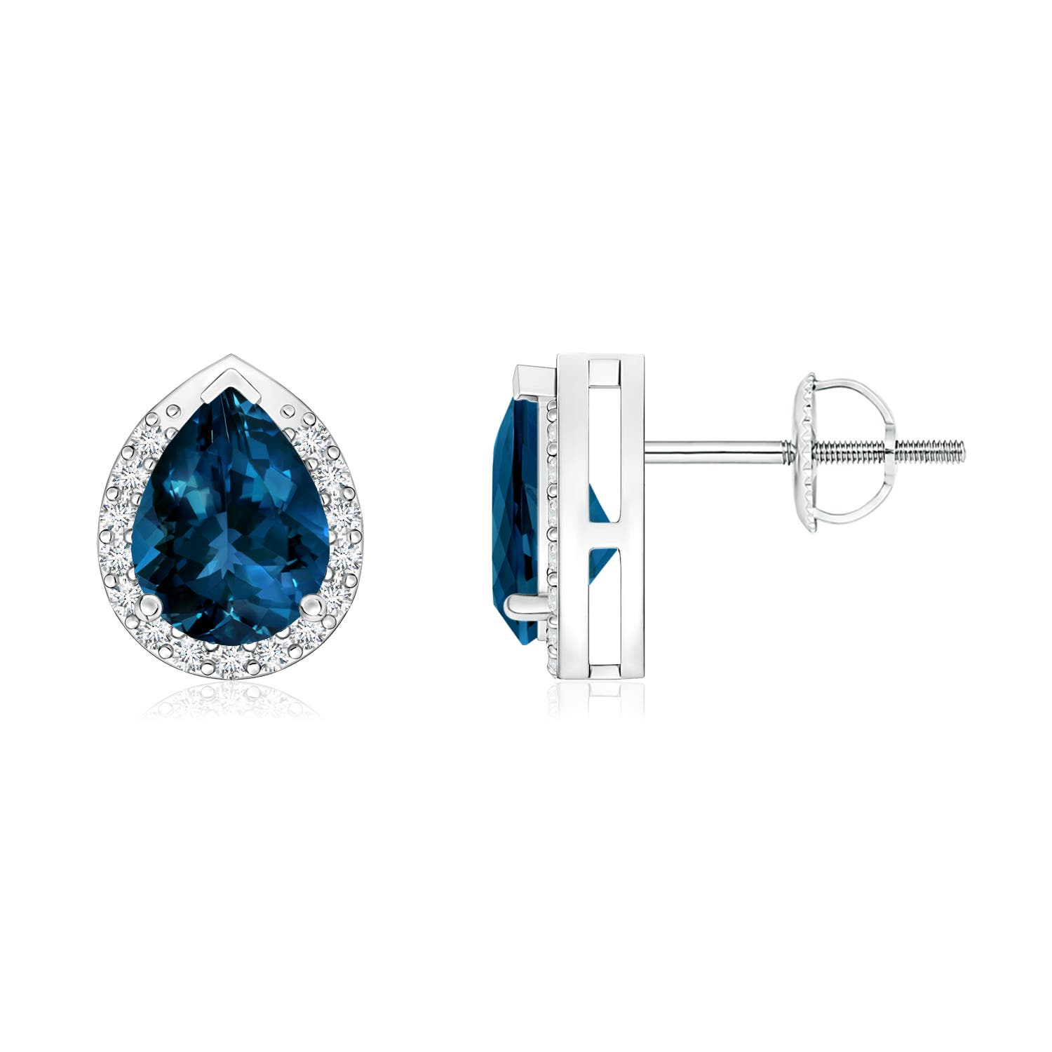 AAAA - London Blue Topaz / 1.75 CT / 14 KT White Gold