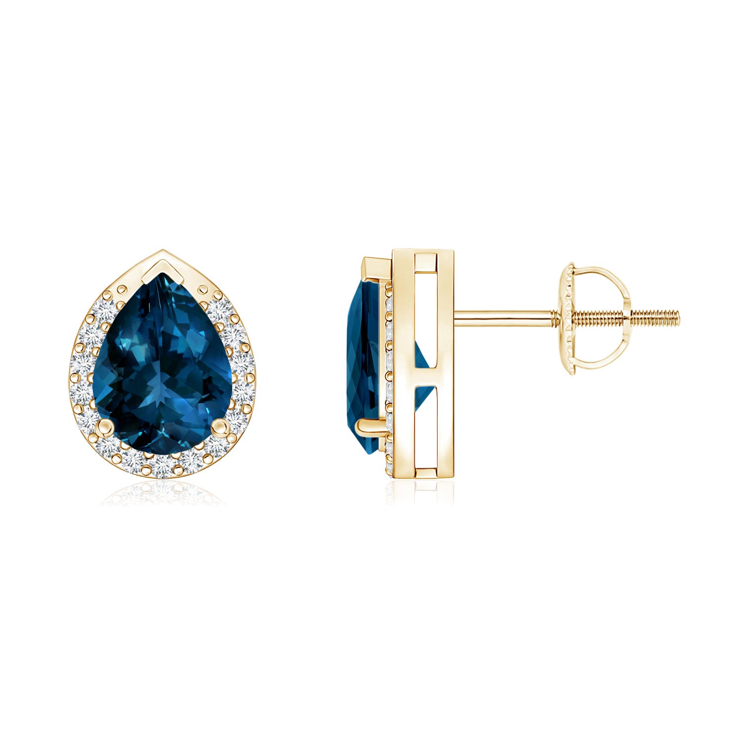 AAAA - London Blue Topaz / 1.75 CT / 14 KT Yellow Gold