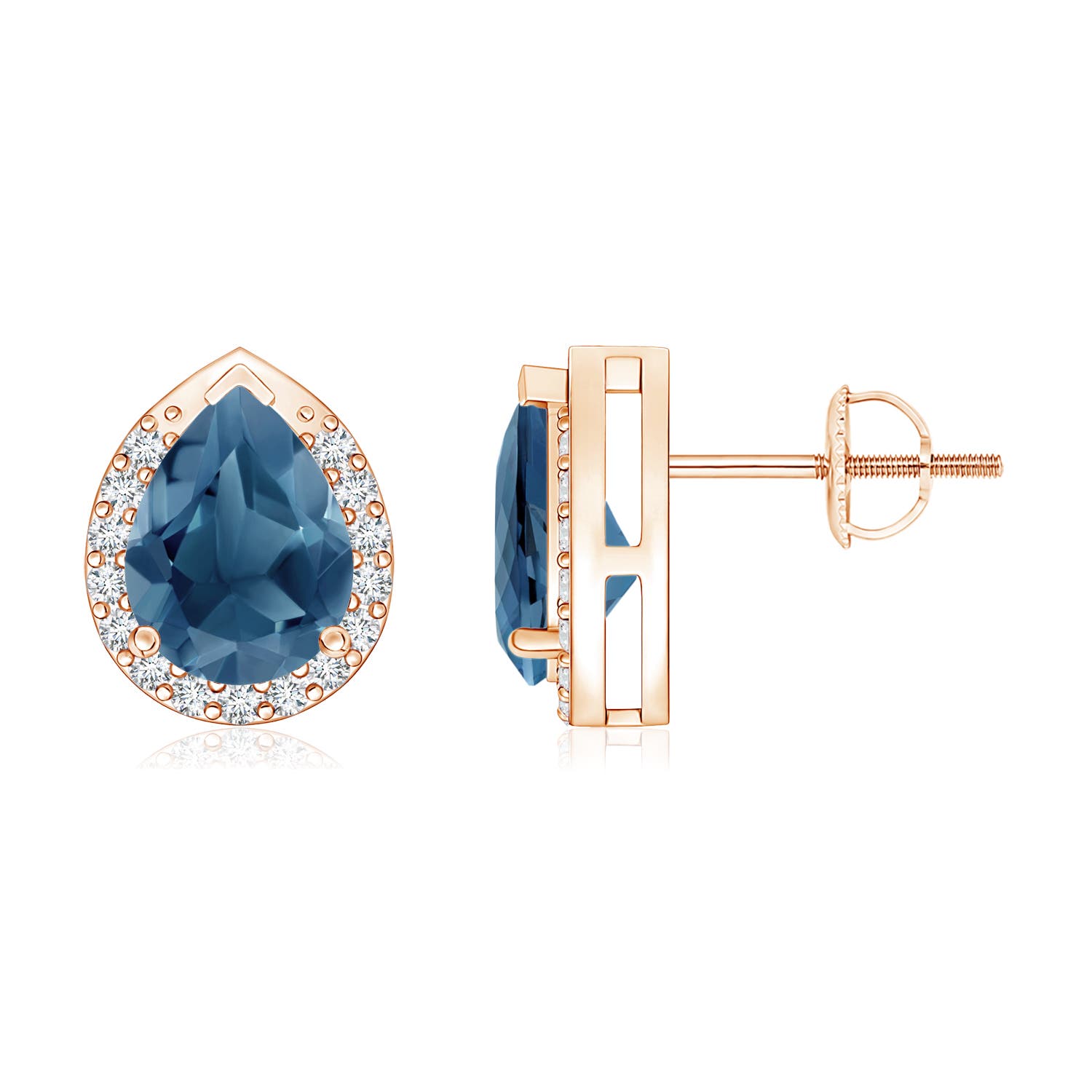 A - London Blue Topaz / 2.71 CT / 14 KT Rose Gold