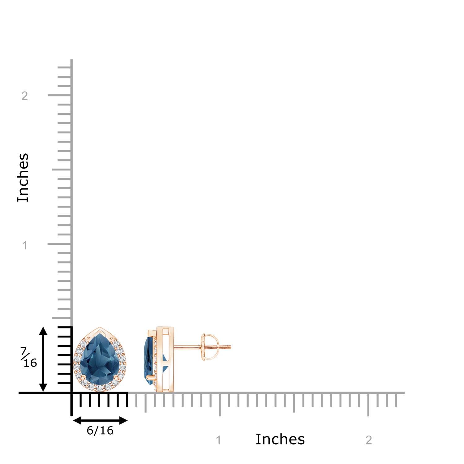 A - London Blue Topaz / 2.71 CT / 14 KT Rose Gold