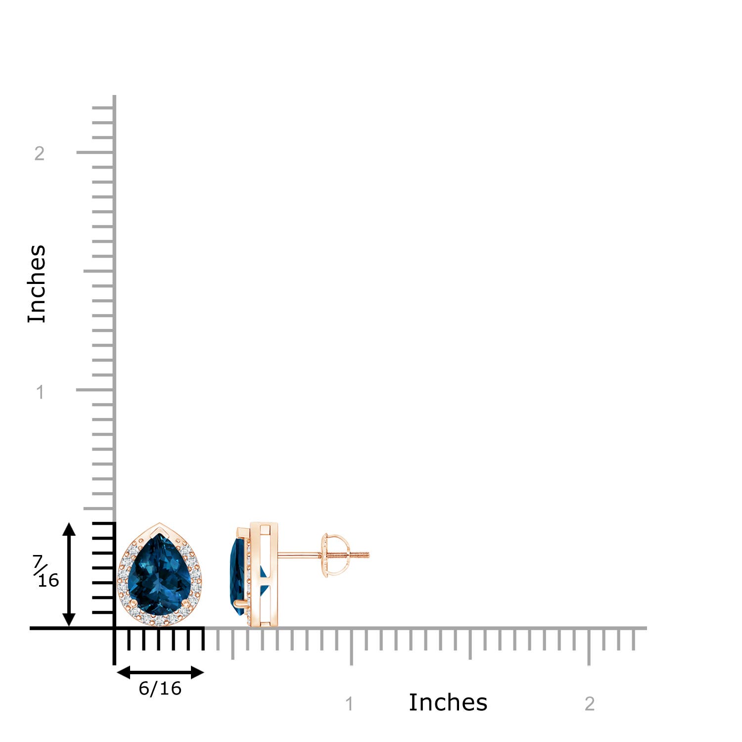 AAAA - London Blue Topaz / 2.71 CT / 14 KT Rose Gold