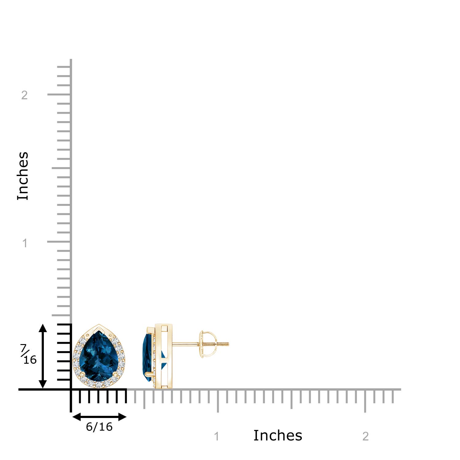 AAAA - London Blue Topaz / 2.71 CT / 14 KT Yellow Gold