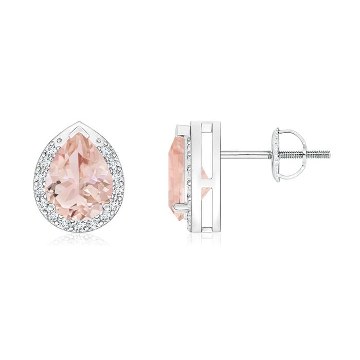 AAA - Morganite / 1.35 CT / 14 KT White Gold