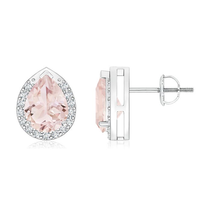 A - Morganite / 2.11 CT / 14 KT White Gold