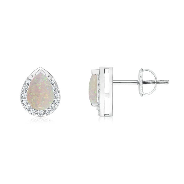 AA - Opal / 0.63 CT / 14 KT White Gold