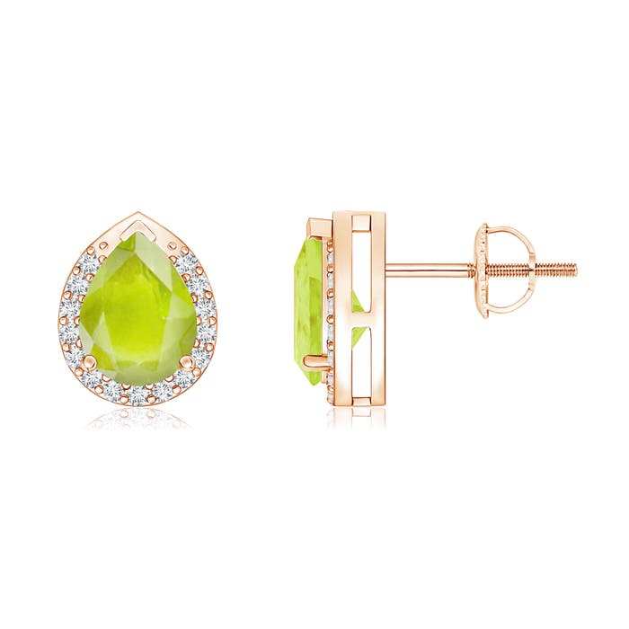 A - Peridot / 1.55 CT / 14 KT Rose Gold