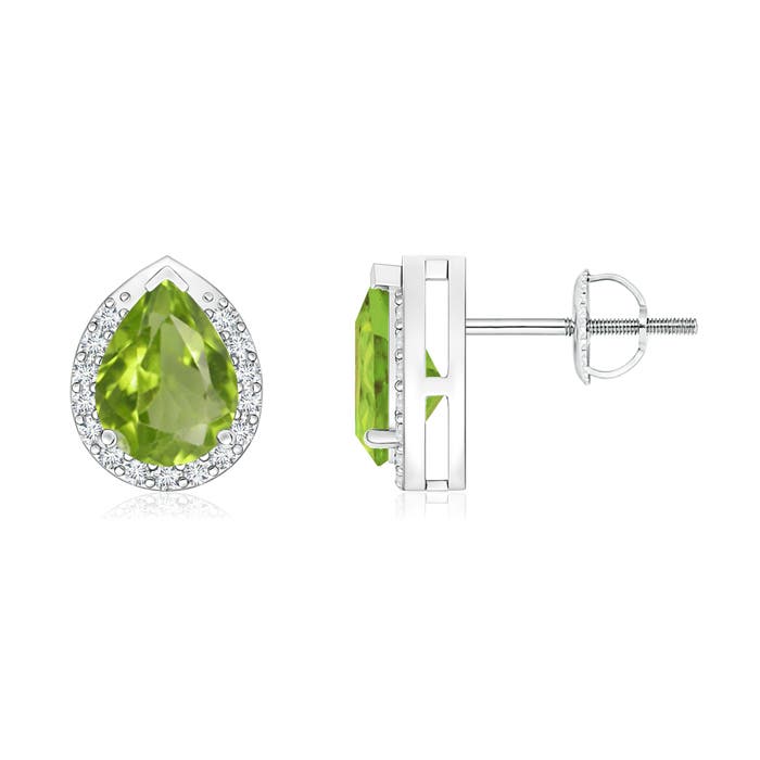 AA - Peridot / 1.55 CT / 14 KT White Gold