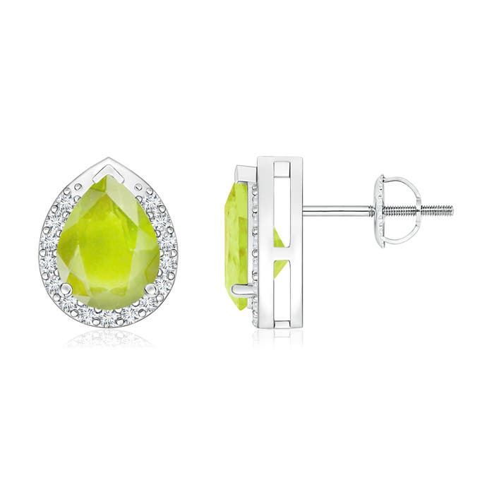 A - Peridot / 2.41 CT / 14 KT White Gold