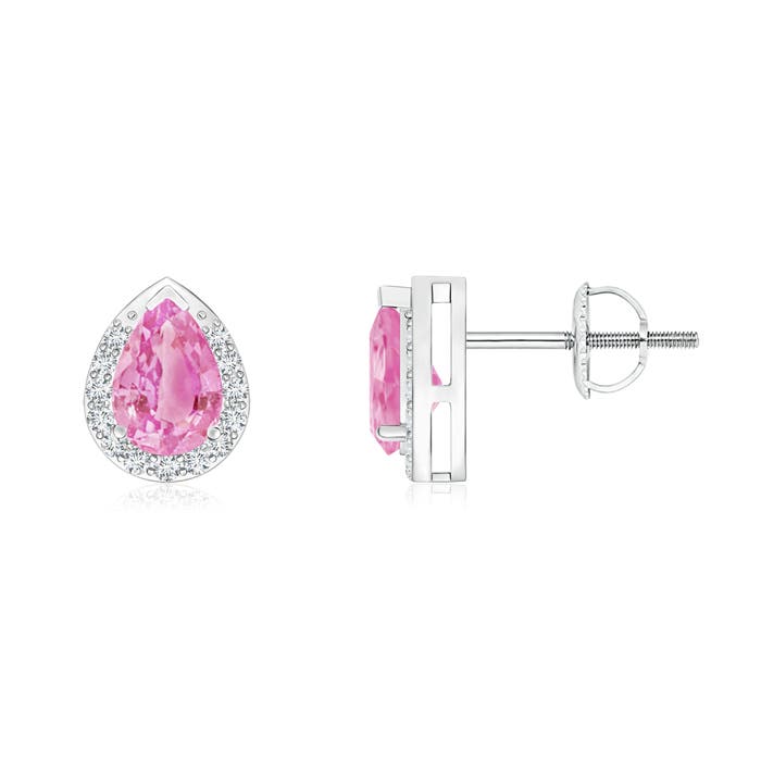 A - Pink Sapphire / 1.01 CT / 14 KT White Gold