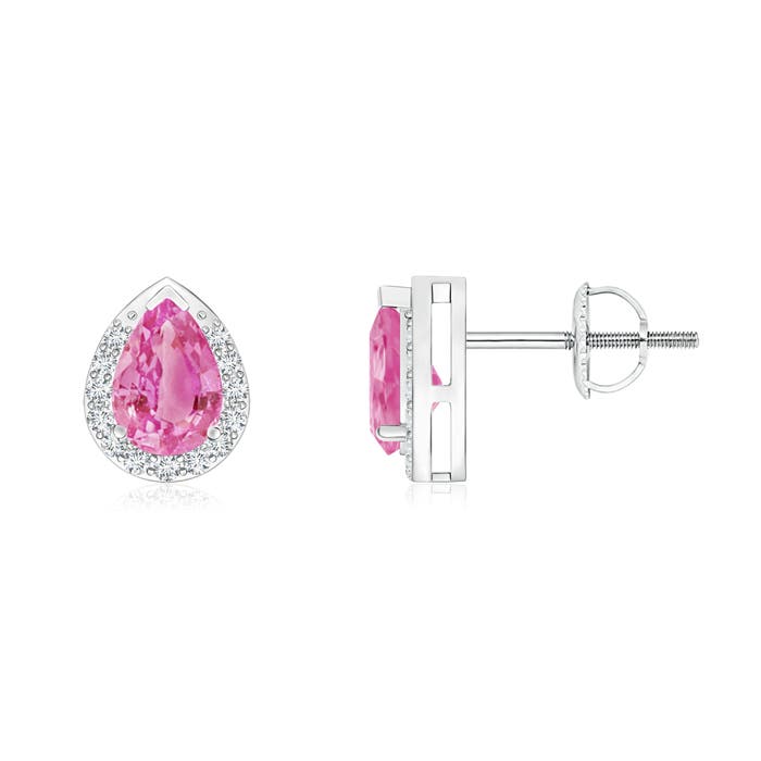 AA - Pink Sapphire / 1.01 CT / 14 KT White Gold