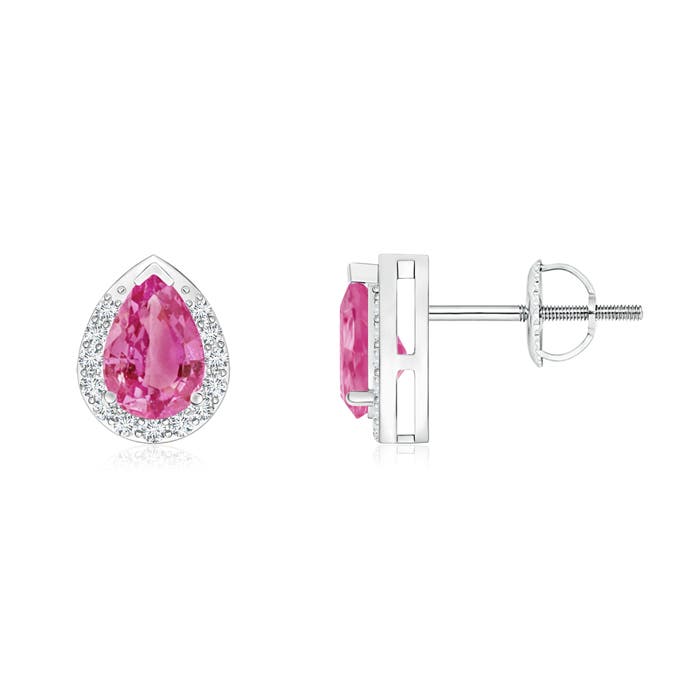 AAA - Pink Sapphire / 1.01 CT / 14 KT White Gold