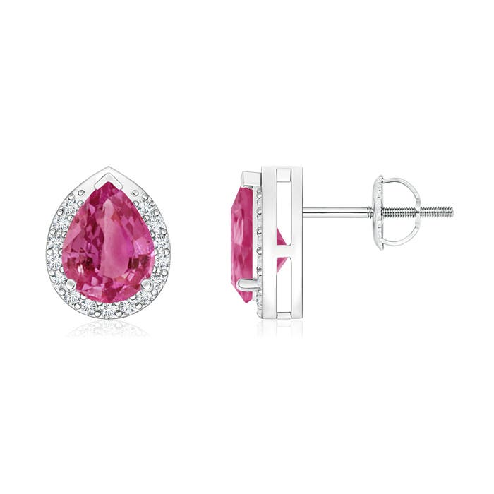 AAAA - Pink Sapphire / 1.65 CT / 14 KT White Gold