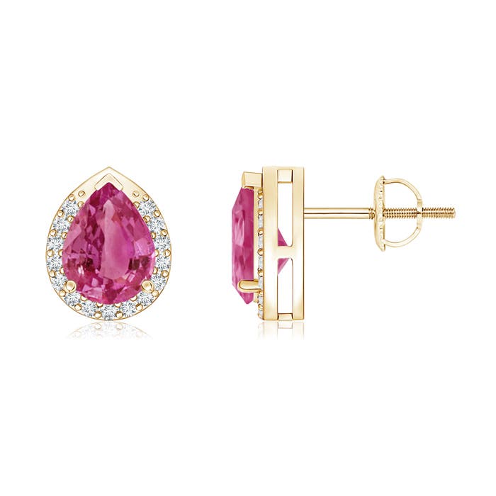 AAAA - Pink Sapphire / 1.65 CT / 14 KT Yellow Gold