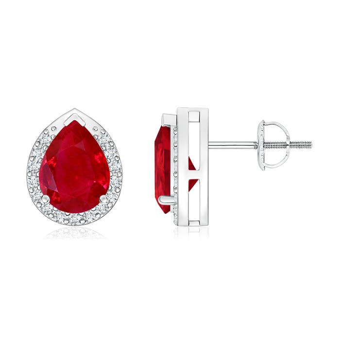 AAA - Ruby / 2.51 CT / 14 KT White Gold