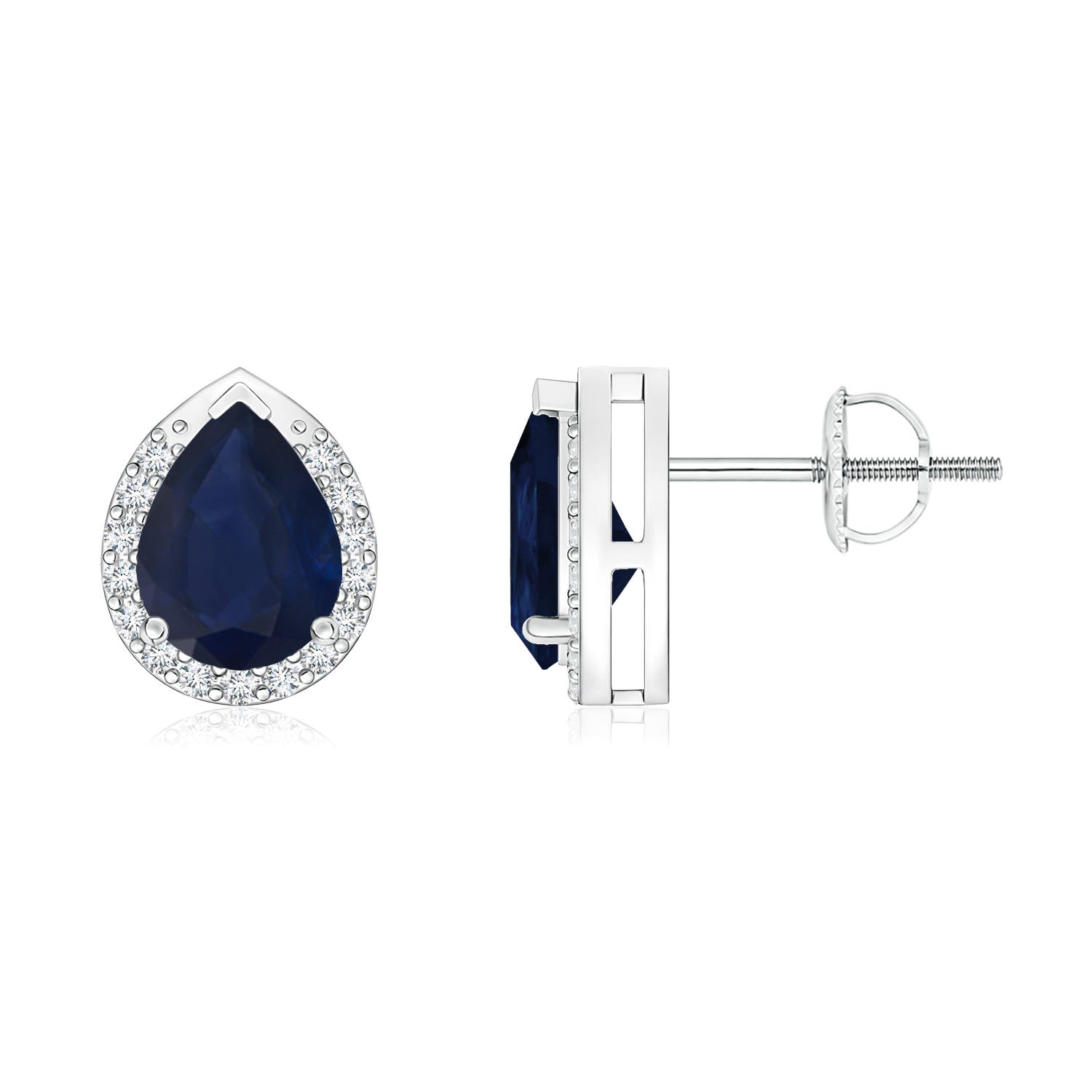 A - Blue Sapphire / 1.65 CT / 14 KT White Gold