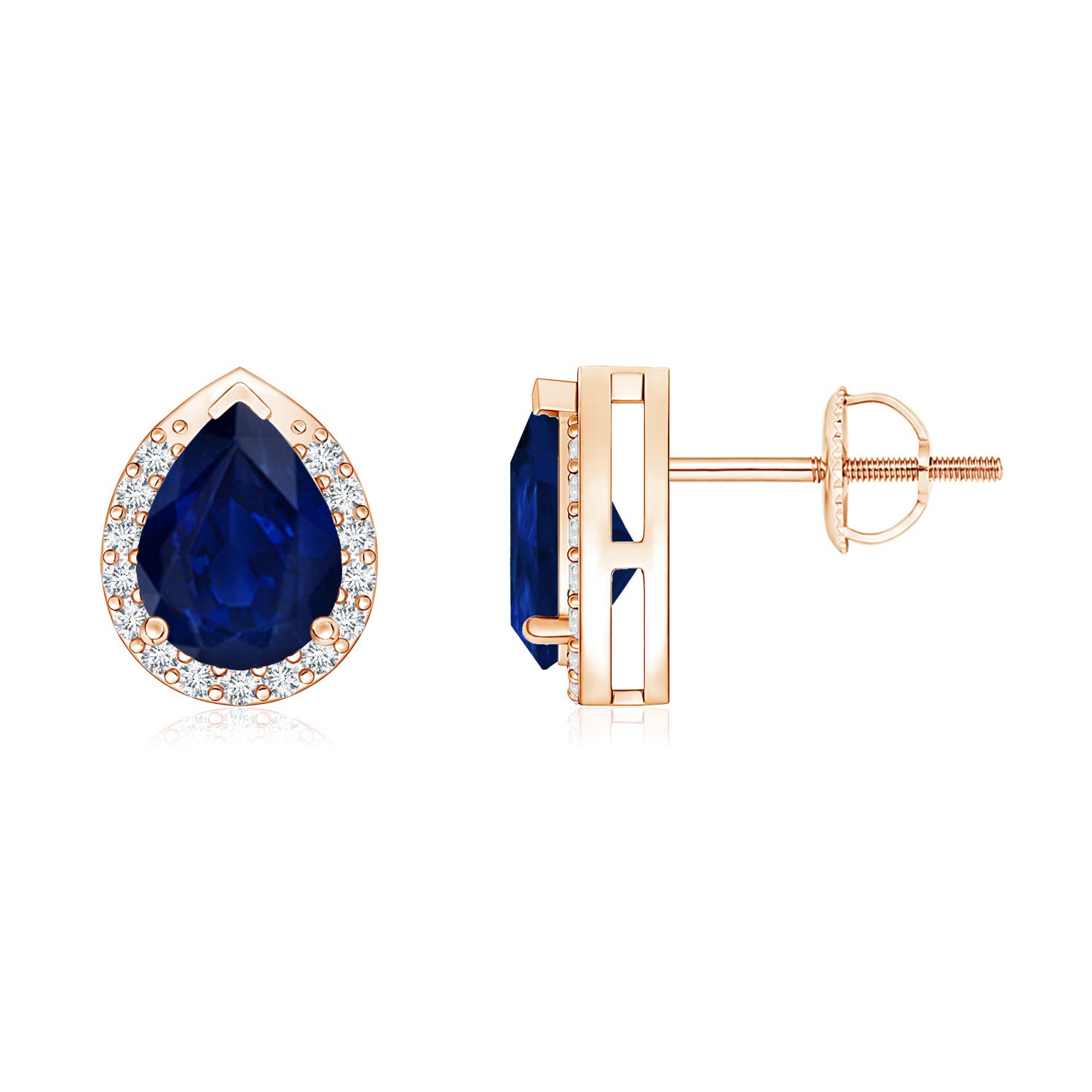 AA - Blue Sapphire / 1.65 CT / 14 KT Rose Gold