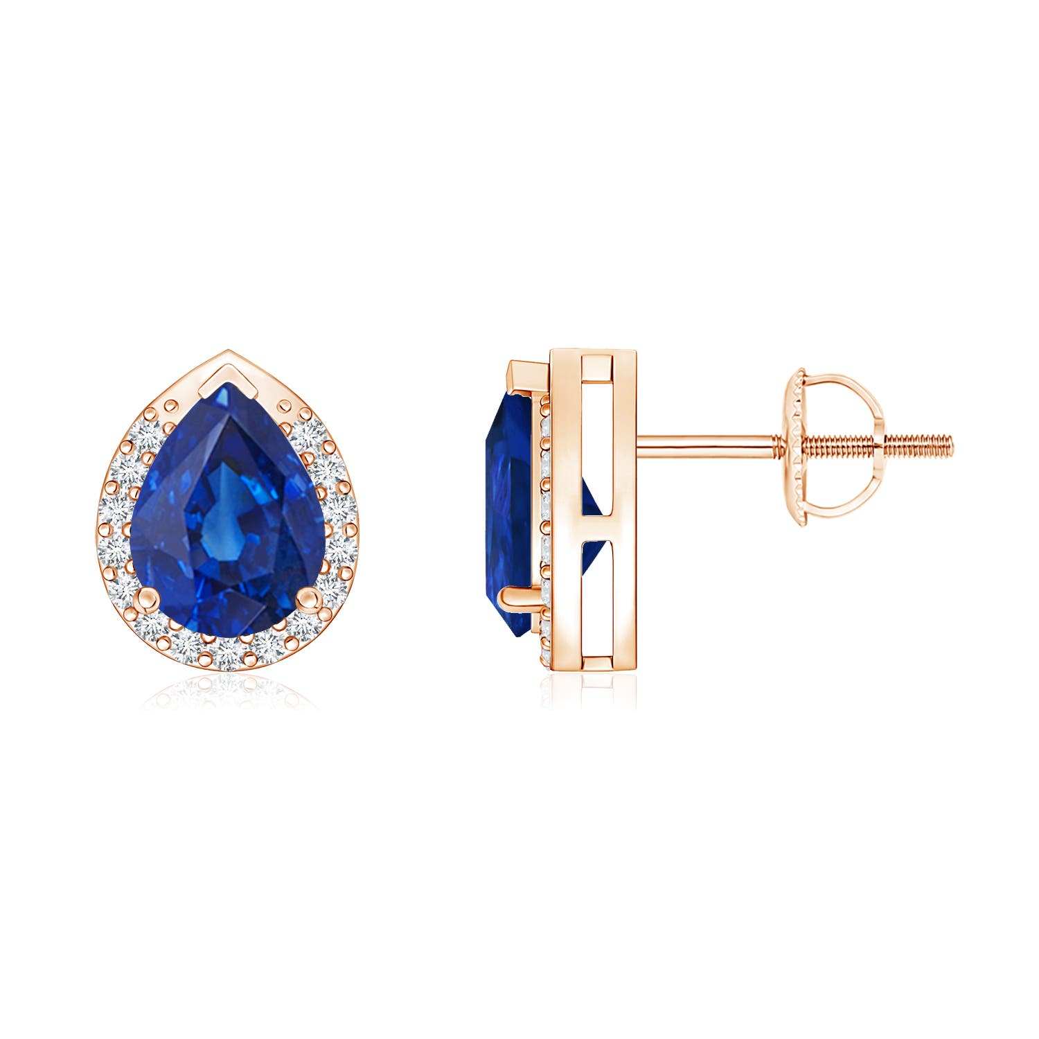 AAA - Blue Sapphire / 1.65 CT / 14 KT Rose Gold