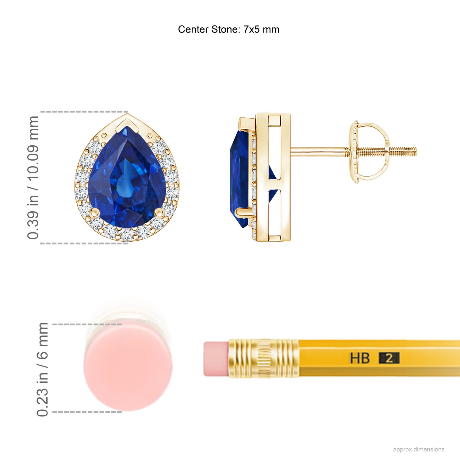 AAA - Blue Sapphire / 1.65 CT / 14 KT Yellow Gold