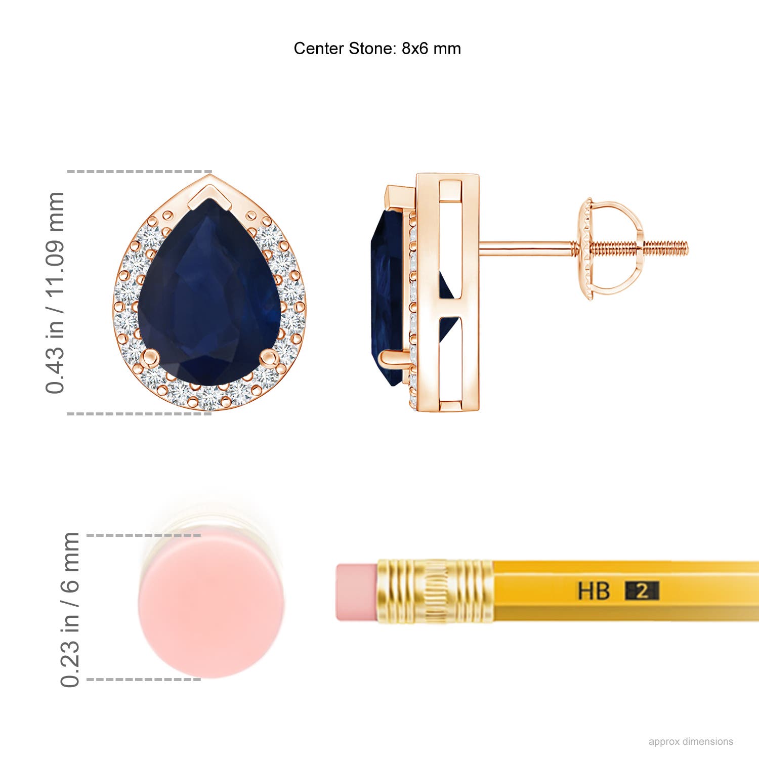 A - Blue Sapphire / 2.51 CT / 14 KT Rose Gold