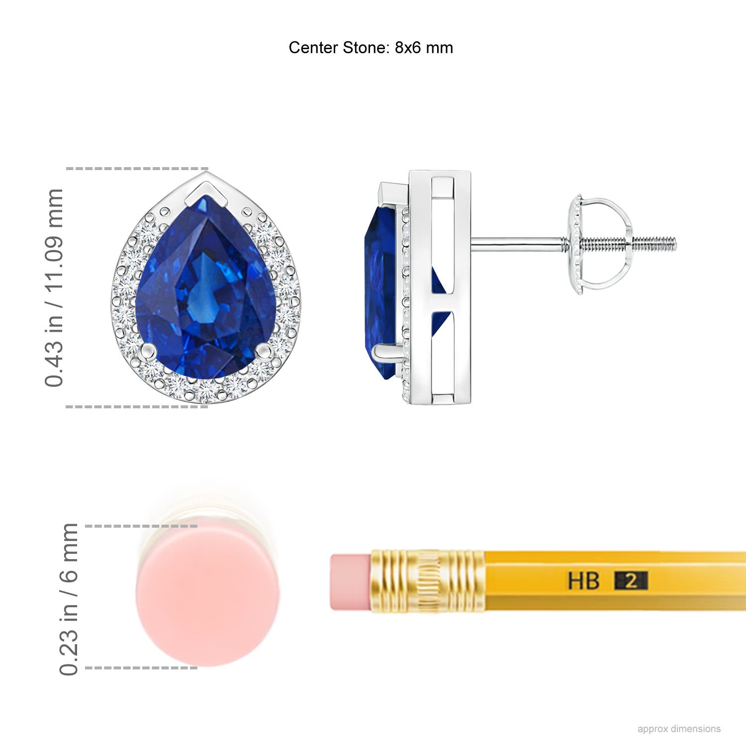 AAA - Blue Sapphire / 2.51 CT / 14 KT White Gold