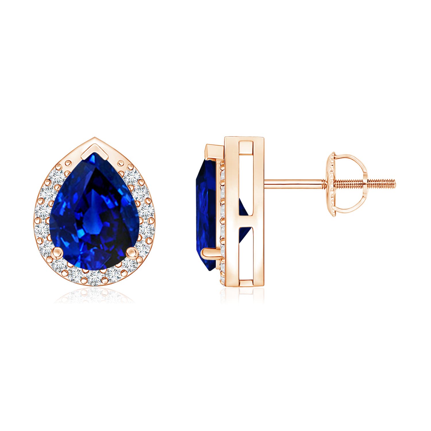 AAAA - Blue Sapphire / 2.51 CT / 14 KT Rose Gold