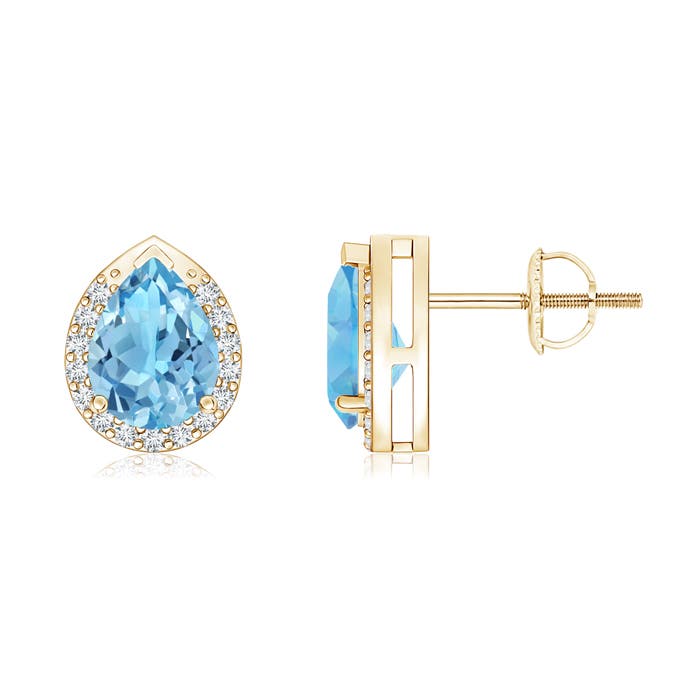 A - Swiss Blue Topaz / 1.75 CT / 14 KT Yellow Gold