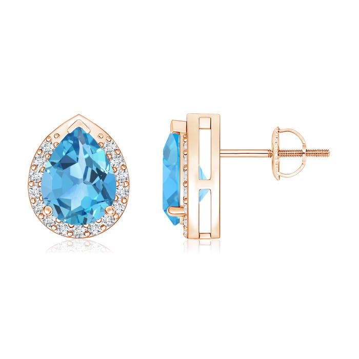 AA - Swiss Blue Topaz / 3.31 CT / 14 KT Rose Gold