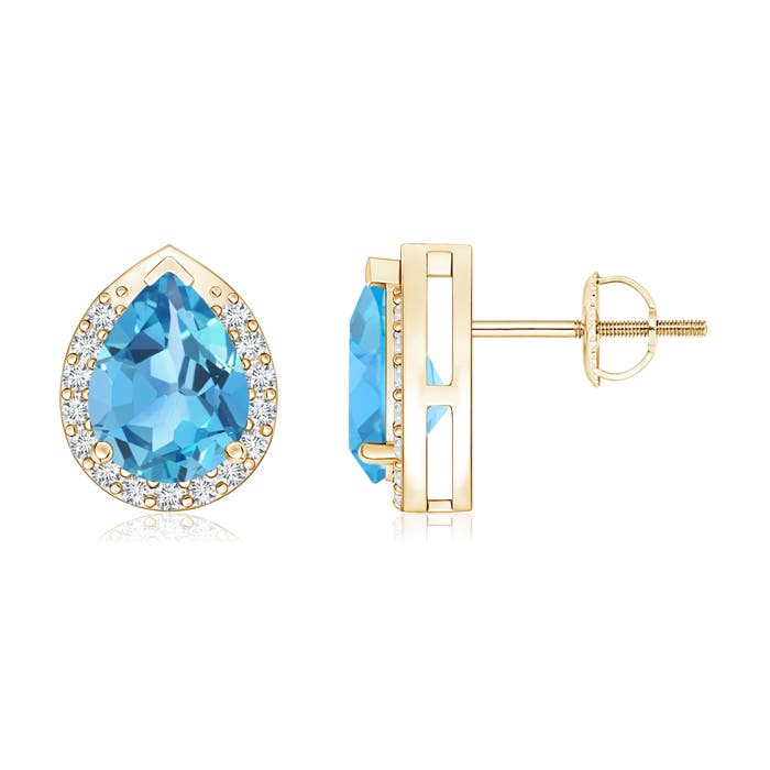 AA - Swiss Blue Topaz / 3.31 CT / 14 KT Yellow Gold