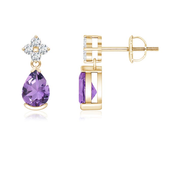 A - Amethyst / 0.74 CT / 14 KT Yellow Gold