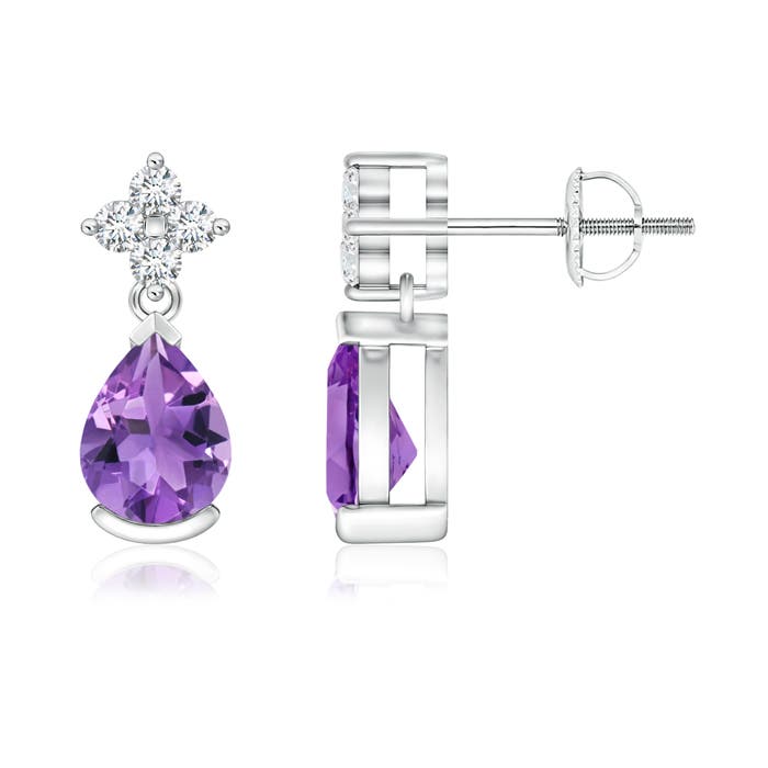 AA - Amethyst / 1.34 CT / 14 KT White Gold