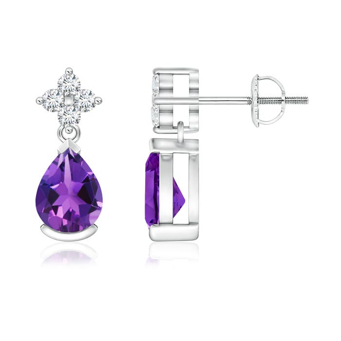 AAAA - Amethyst / 1.34 CT / 14 KT White Gold