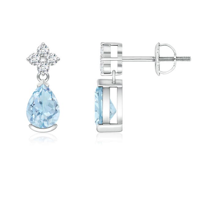 AA - Aquamarine / 0.68 CT / 14 KT White Gold