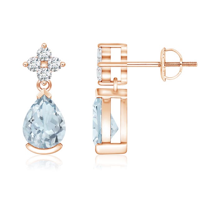 A - Aquamarine / 1.24 CT / 14 KT Rose Gold