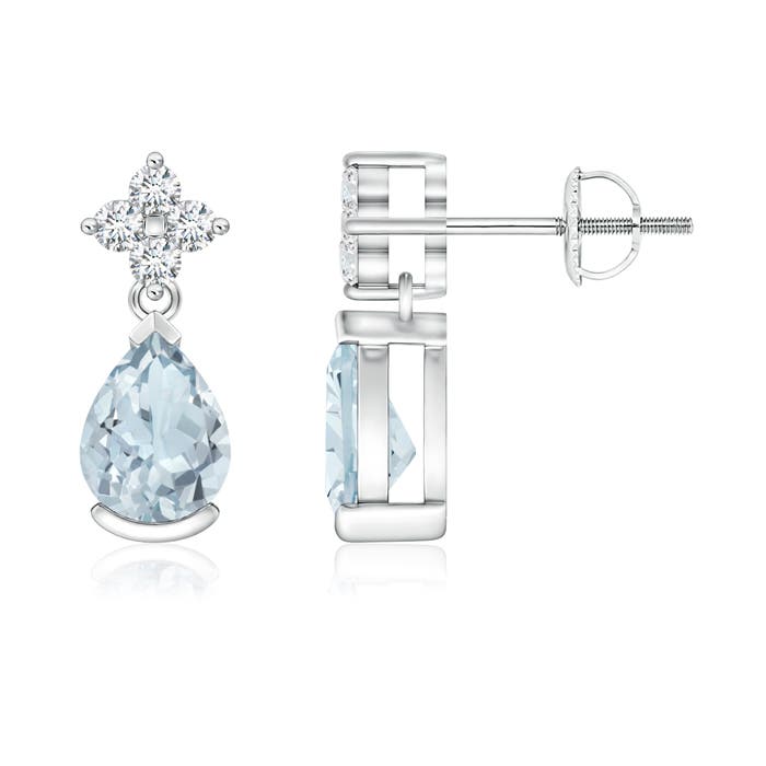 A - Aquamarine / 1.24 CT / 14 KT White Gold