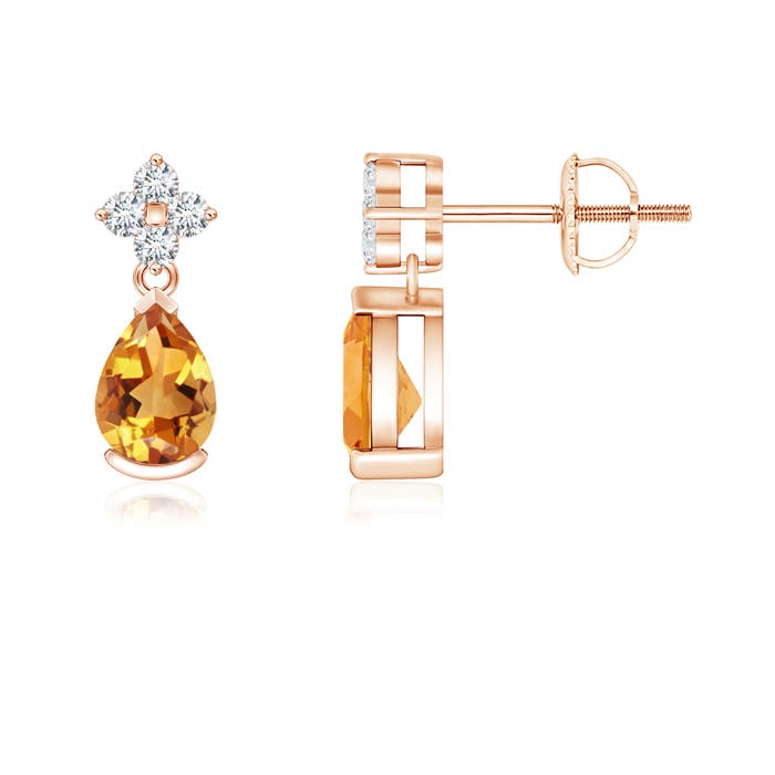 AA - Citrine / 0.78 CT / 14 KT Rose Gold