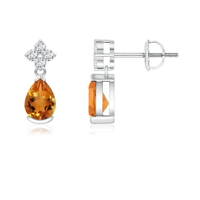 AAA - Citrine / 0.78 CT / 14 KT White Gold