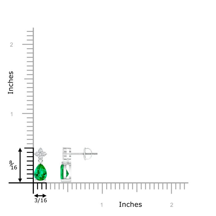 AAA - Emerald / 0.78 CT / 14 KT White Gold