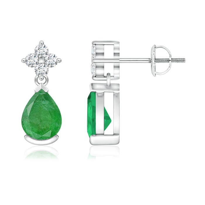 A - Emerald / 1.34 CT / 14 KT White Gold